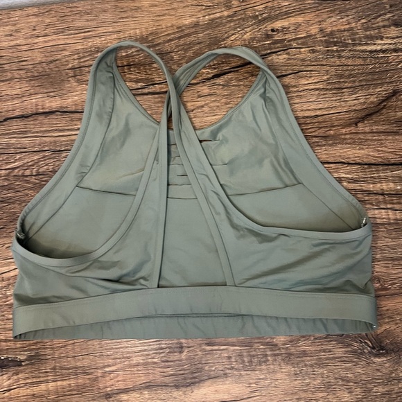 PINK Victoria's Secret Olive Green Sports Bra - Picture 2 of 3